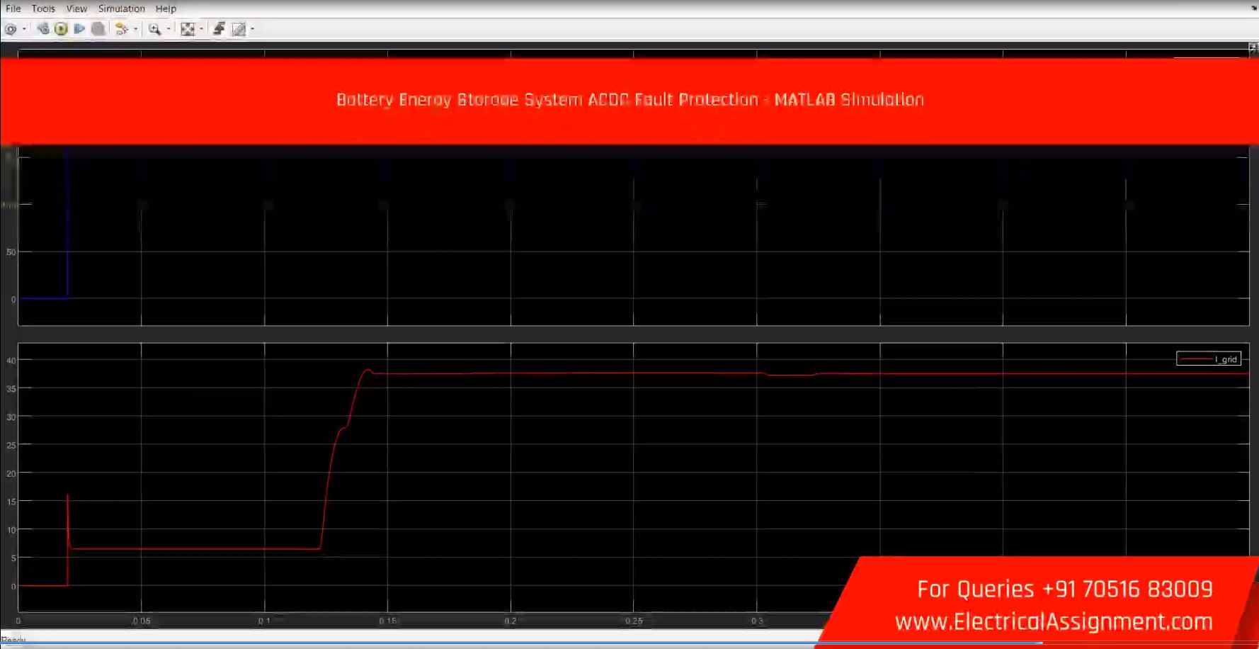 Battery Energy Storage System ACDC Fault Protection - MATLAB Simulation screenshot 1
